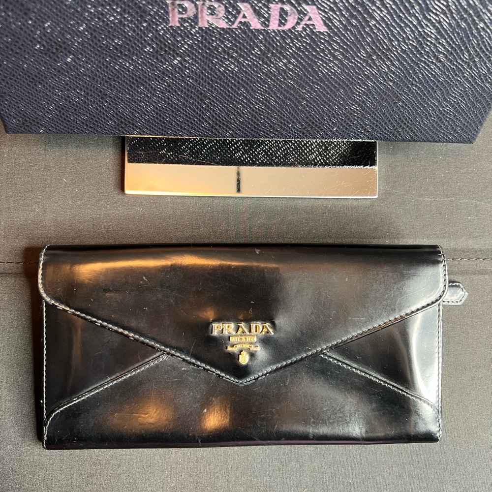 Authentic Black Prada wallet crossbody